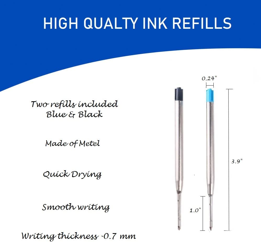 Luxury Ball Point Pen with LED Gift Box - The Perfect Elegance Gift (Red Gold)